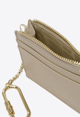 Ferragamo Leather Zipped Cardholder Gray 0779950_77494