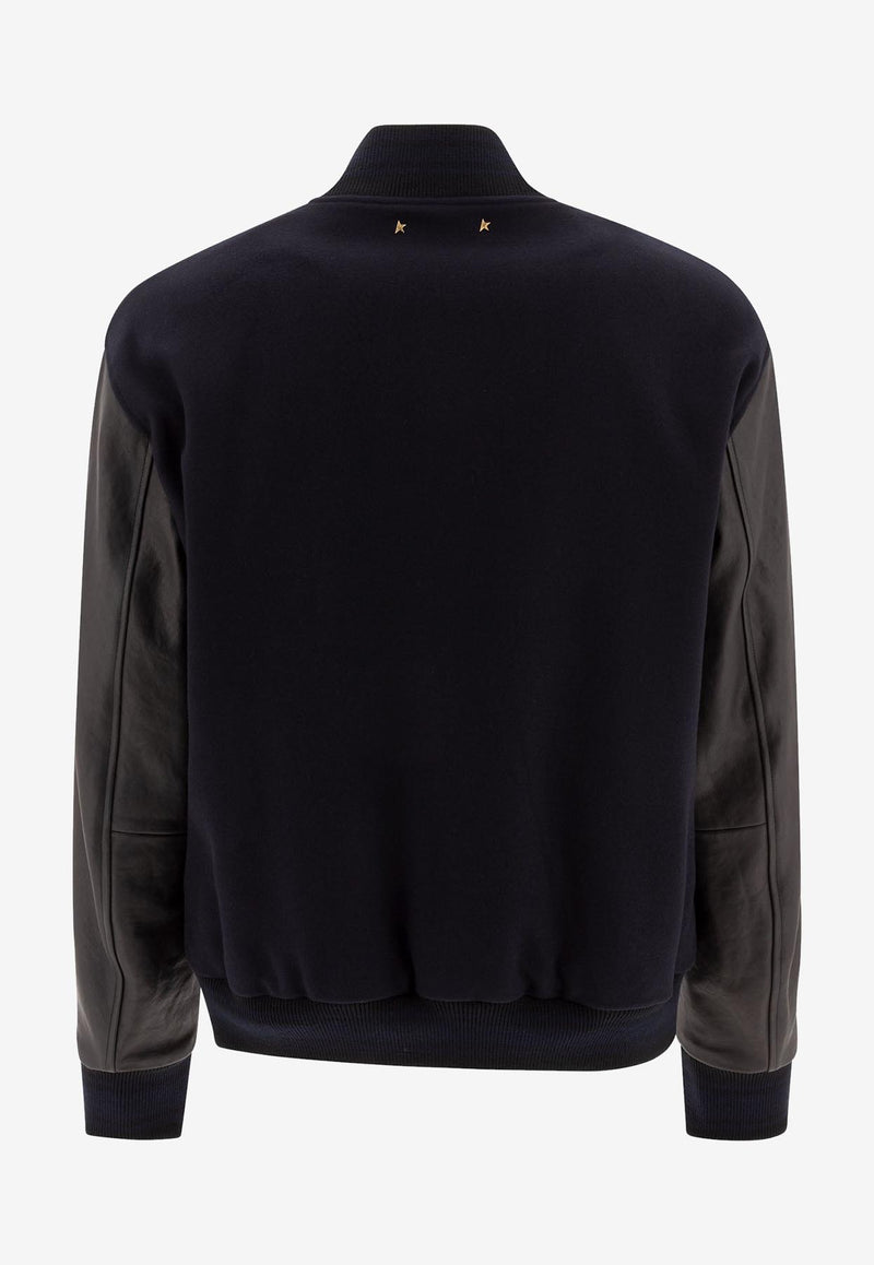 Golden Goose DB Logo Embroidered Bomber Jacket Black GMP00834P00061750654_77498