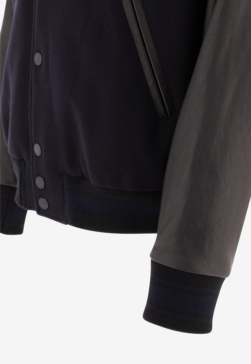 Golden Goose DB Logo Embroidered Bomber Jacket Black GMP00834P00061750654_77498