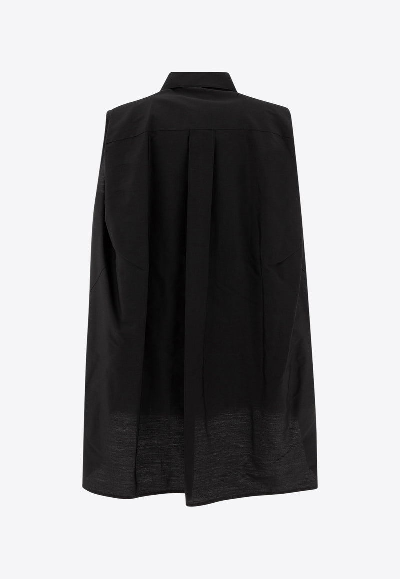 Sacai Sleeveless Mini Shirt Dress Black 25-07649001_77433