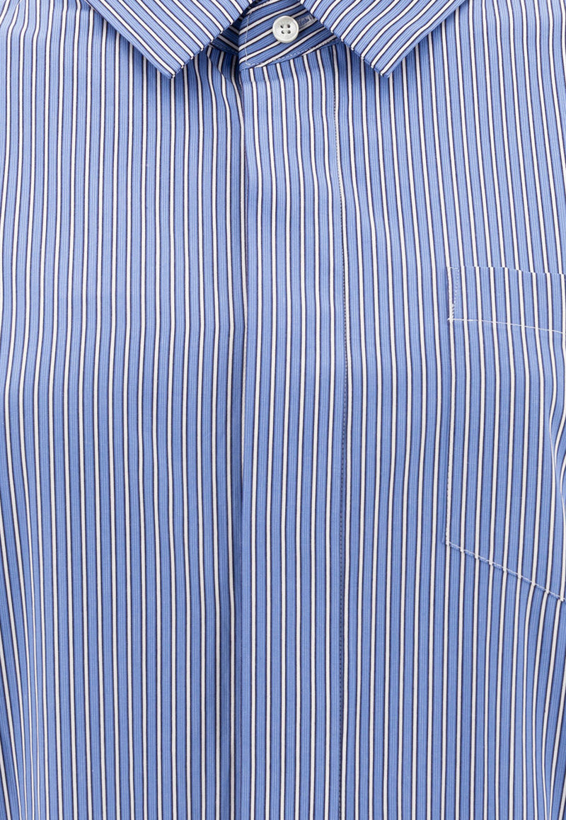 Sacai Asymmetric Shirt Dress Light Blue 25-07761421_77510