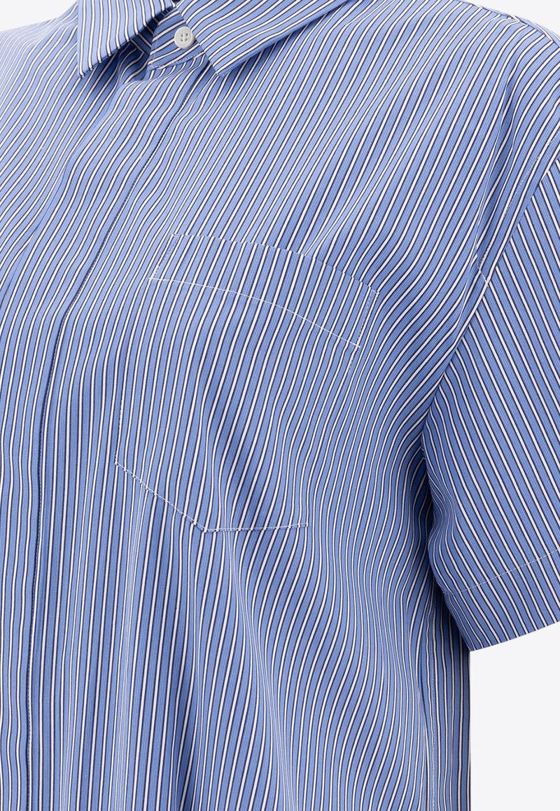 Sacai Asymmetric Shirt Dress Light Blue 25-07761421_77510