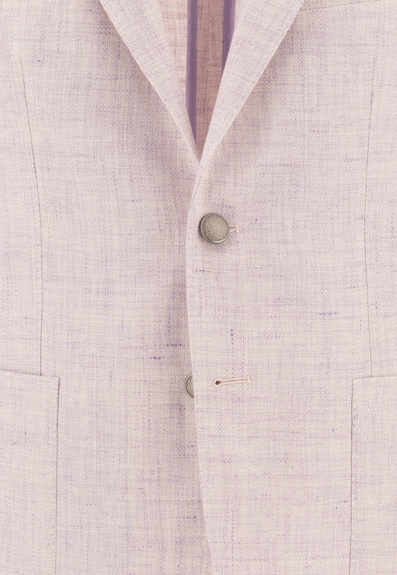 Tagliatore Wool Single-Breasted Blazer Purple 1SMC22K520062L1046_77437