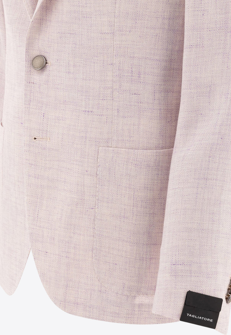 Tagliatore Wool Single-Breasted Blazer Purple 1SMC22K520062L1046_77437