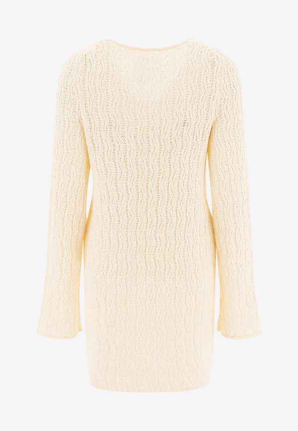 Loulou Studio Aisale Ribbed Mini Dress Ivory AISALARICE IVORY_77595