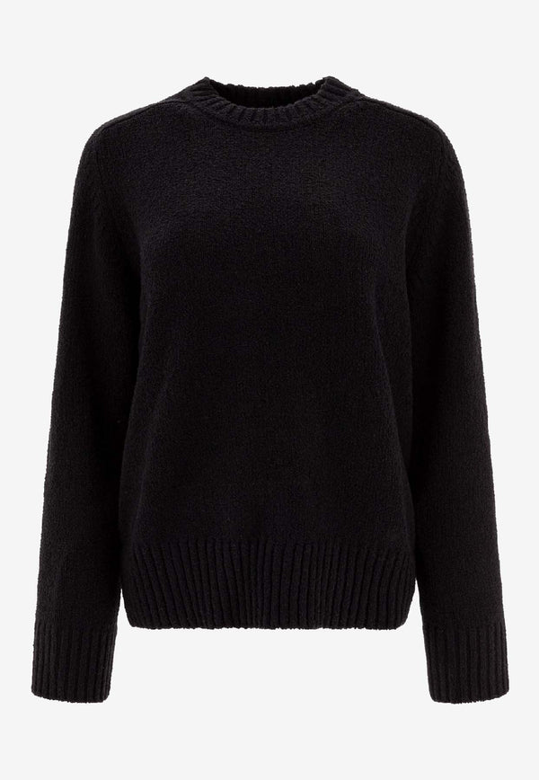 Loulou Studio Ribbed Crewneck Sweater Black CANILLOBLACK_77624