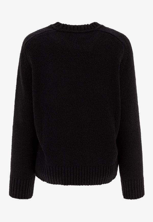 Loulou Studio Ribbed Crewneck Sweater Black CANILLOBLACK_77624