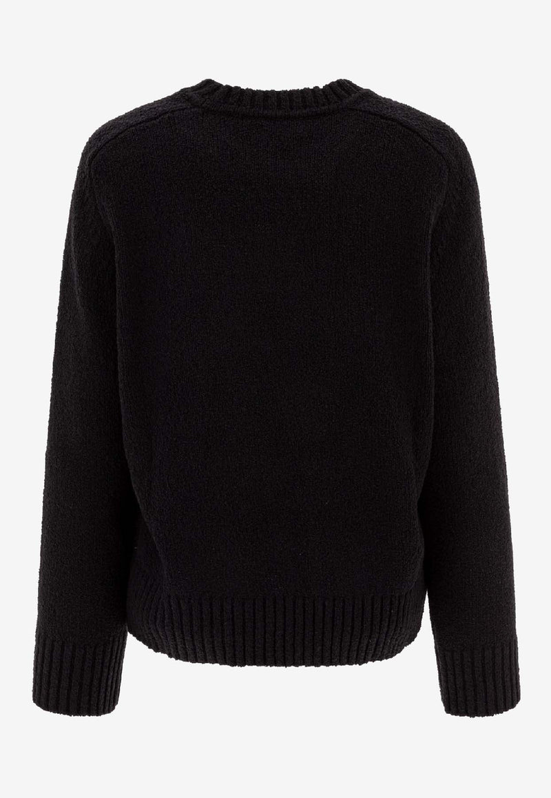 Loulou Studio Ribbed Crewneck Sweater Black CANILLOBLACK_77624