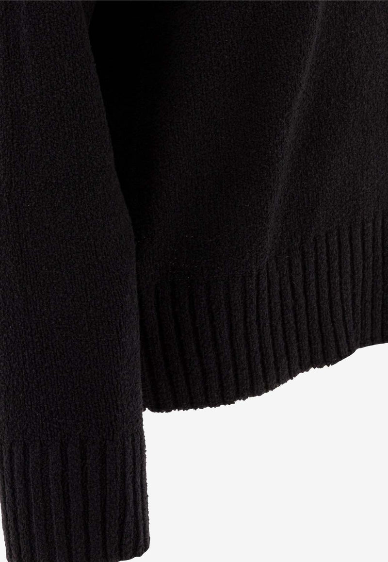 Loulou Studio Ribbed Crewneck Sweater Black CANILLOBLACK_77624