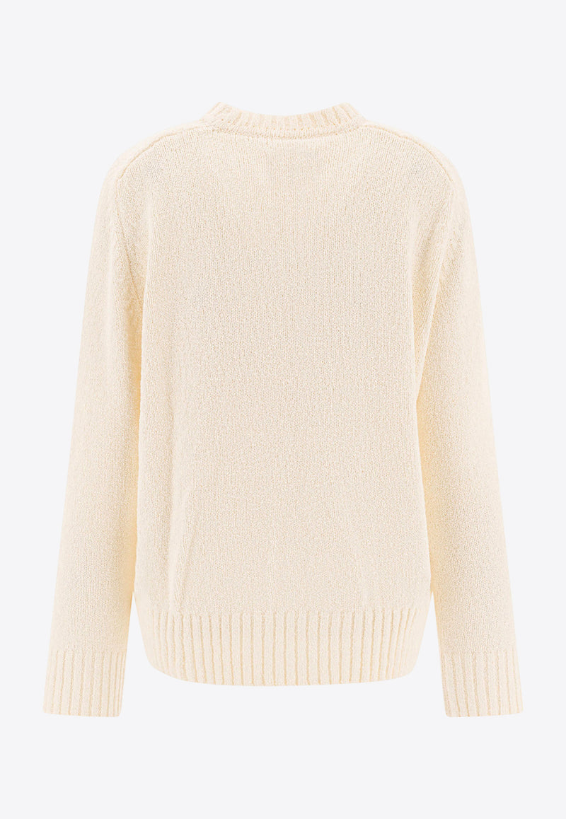 Loulou Studio Canillo Knitted Sweater Ivory CANILLORICE IVORY_77612