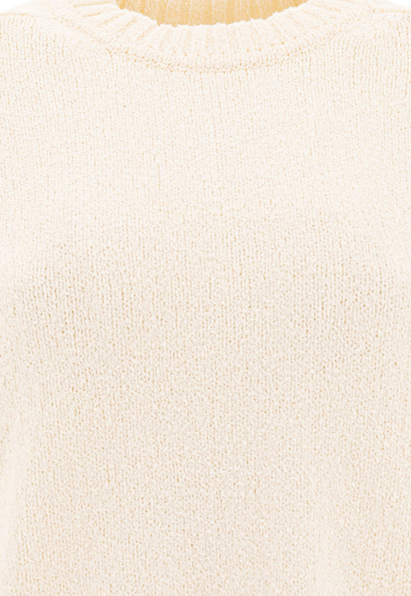 Loulou Studio Canillo Knitted Sweater Ivory CANILLORICE IVORY_77612