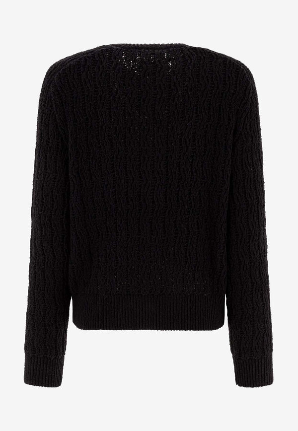 Loulou Studio Cable Knit Buttoned Cardigan Black SEANBLACK_77606