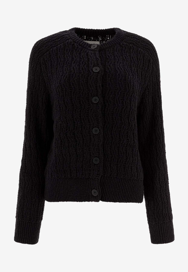 Loulou Studio Cable Knit Buttoned Cardigan Black SEANBLACK_77606