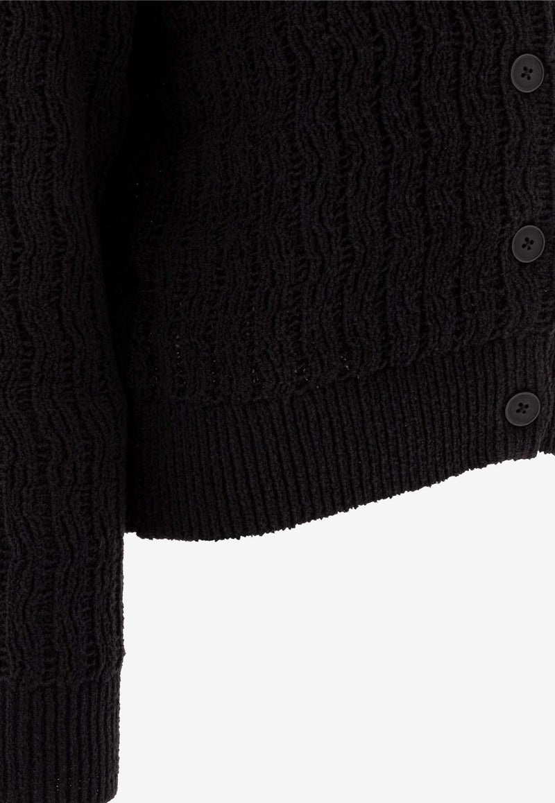 Loulou Studio Cable Knit Buttoned Cardigan Black SEANBLACK_77606