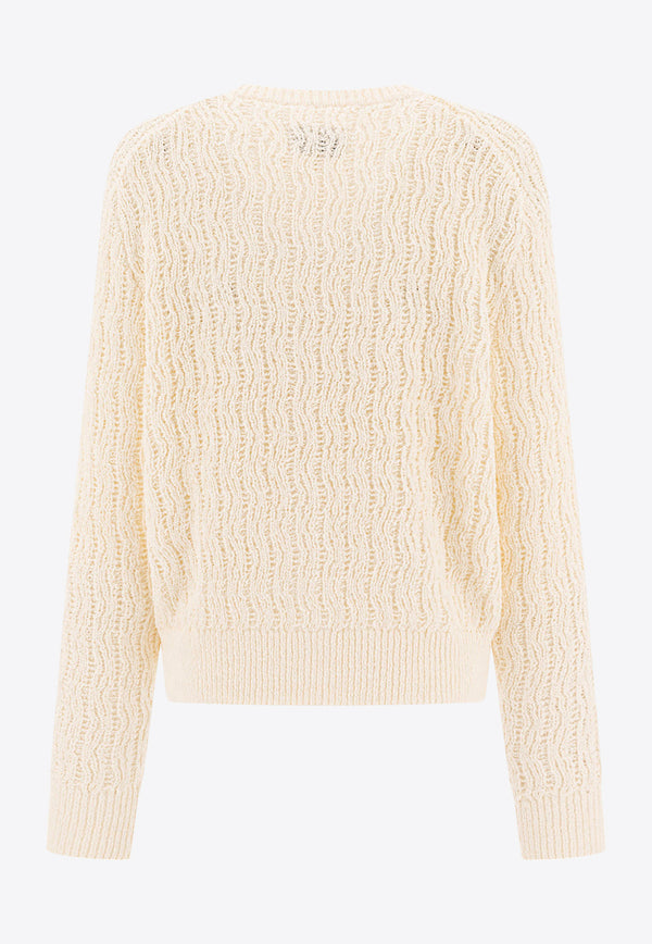 Loulou Studio Sean Knitted Cardigan Ivory SEANRICE IVORY_77626