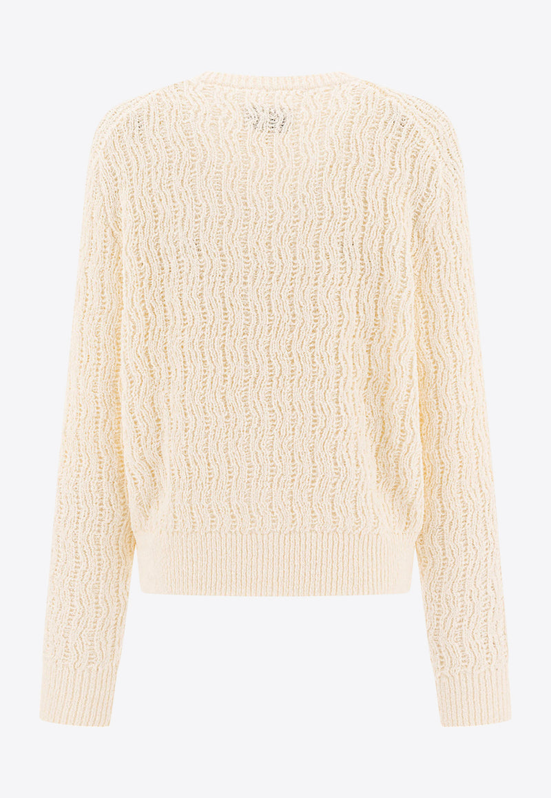 Loulou Studio Sean Knitted Cardigan Ivory SEANRICE IVORY_77626