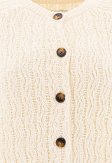 Loulou Studio Sean Knitted Cardigan Ivory SEANRICE IVORY_77626