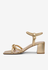 Gianvito Rossi Juno 55 Metallic Nappa Leather Sandals Gold G3244555RICNPSMEKO_77647