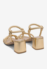 Gianvito Rossi Juno 55 Metallic Nappa Leather Sandals Gold G3244555RICNPSMEKO_77647