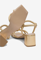 Gianvito Rossi Juno 55 Metallic Nappa Leather Sandals Gold G3244555RICNPSMEKO_77647