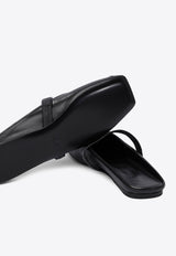Marni Little Bow Nappa Leather Flat Mules Black SBMS010400P362800N99_77781