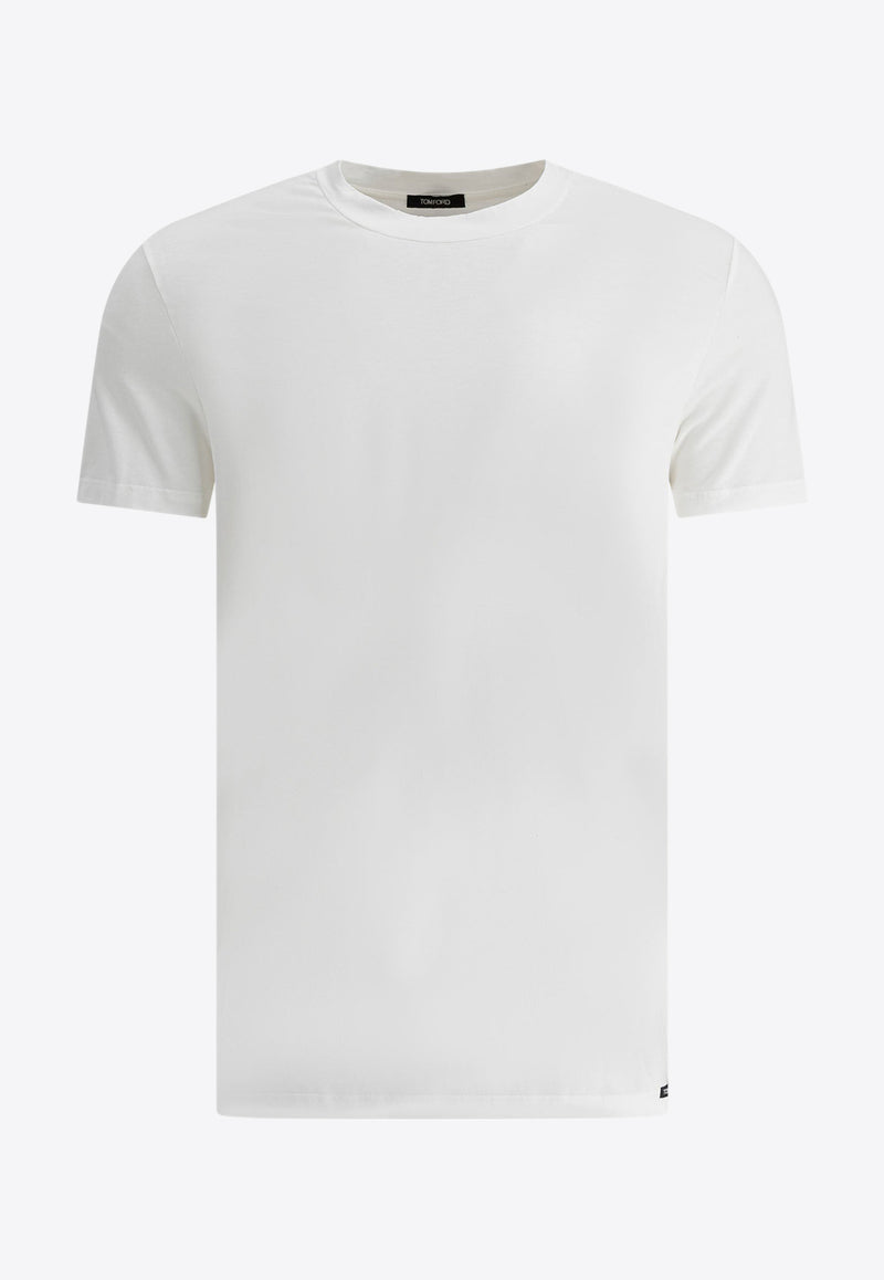 Tom Ford Logo-Patch Crewneck Undershirt T4M081410100_77742