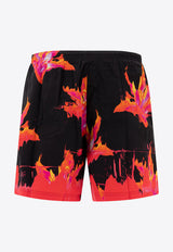 Alexander McQueen Printed Swim Shorts 8168324419Q1074_76735 Black