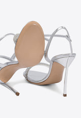 Casadei Julia 100 Leather Stiletto Sandals Silver 1L304J100MC2646A905_77916