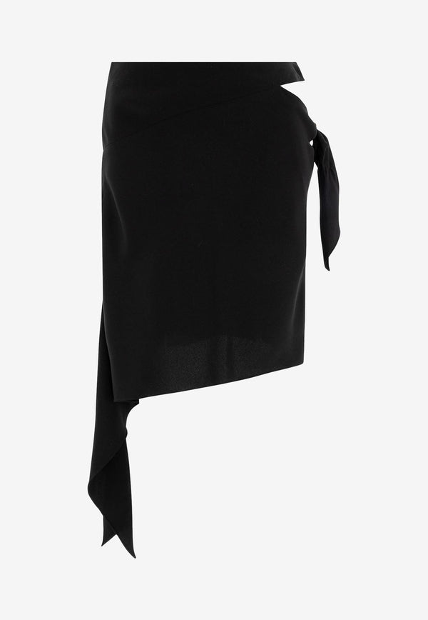 Courrèges Asymmetrical Midi Skirt Black 125CJU224PL01479999_77928