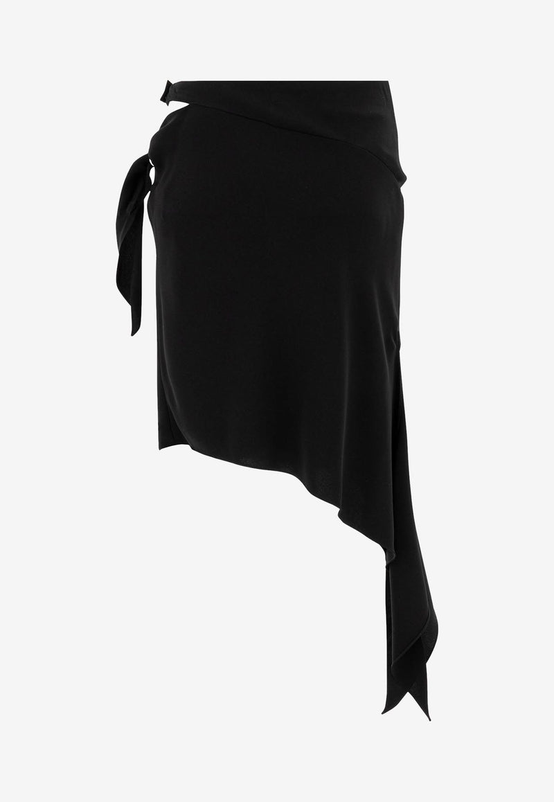 Courrèges Asymmetrical Midi Skirt Black 125CJU224PL01479999_77928