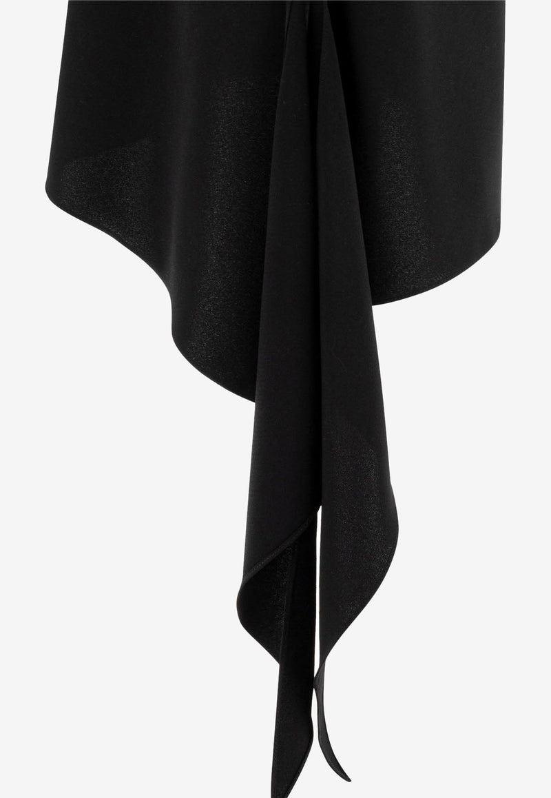 Courrèges Asymmetrical Midi Skirt Black 125CJU224PL01479999_77928