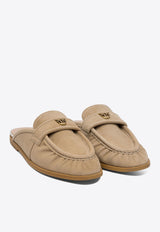 PINKO Naty Suede Flat Mules Beige SD0351P004I35_77934