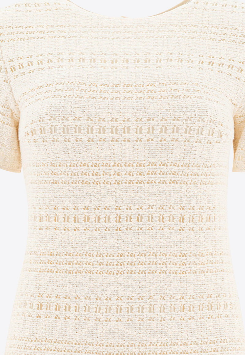 Sandbeige Ribbed Midi Dress SBB2OP10ACIVORY_77847