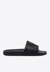 Valentino Coolside VLogo Rubber Slides Black 6Y2S0J93MYC0NO_77944