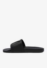 Valentino Coolside VLogo Rubber Slides Black 6Y2S0J93MYC0NO_77944