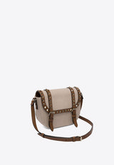 Valentino Small Rockstud Canvas Crossbody Bag Beige 6W2B0Q95QCERDV_77965
