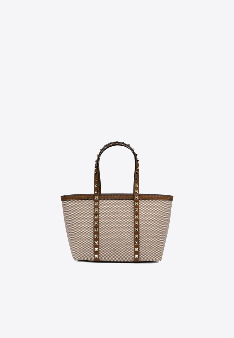 Valentino Rockstud Canvas Tote Bag 6W2B0R05QCERDV_77973