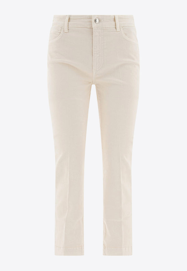 Sportmax Nilly Mini Flare Jeans 2512131035600NILLY005_78002 White