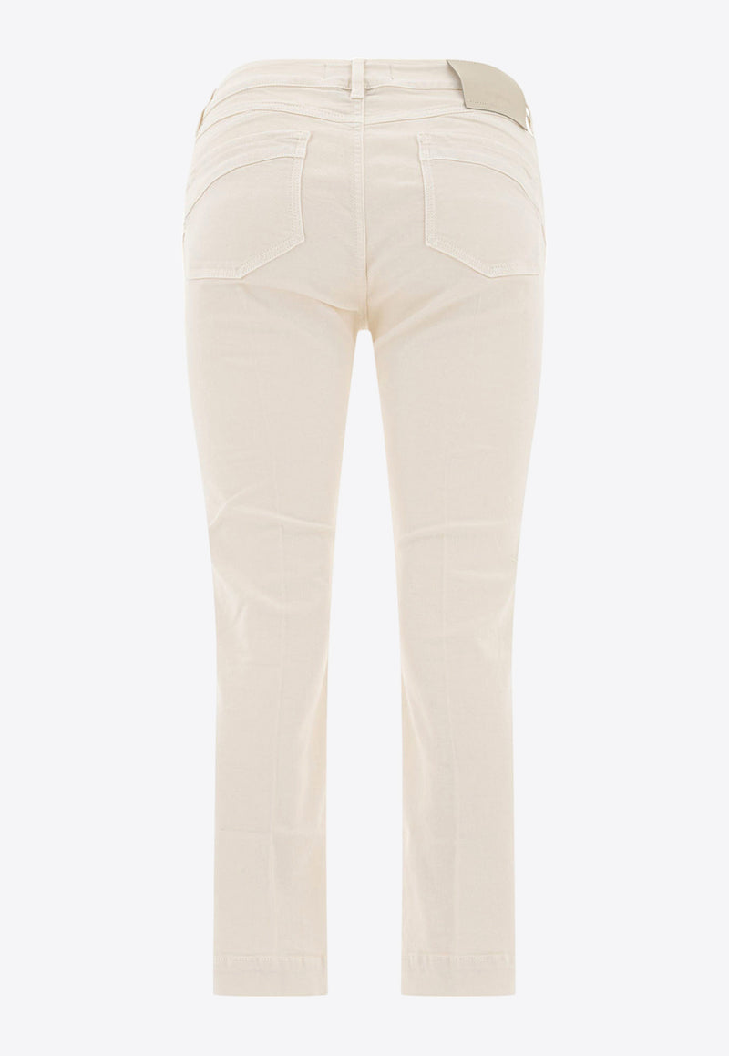 Sportmax Nilly Mini Flare Jeans 2512131035600NILLY005_78002 White