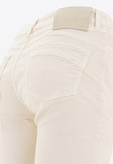 Sportmax Nilly Mini Flare Jeans 2512131035600NILLY005_78002 White