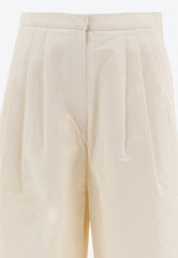 Pleated Wide-Leg Pants