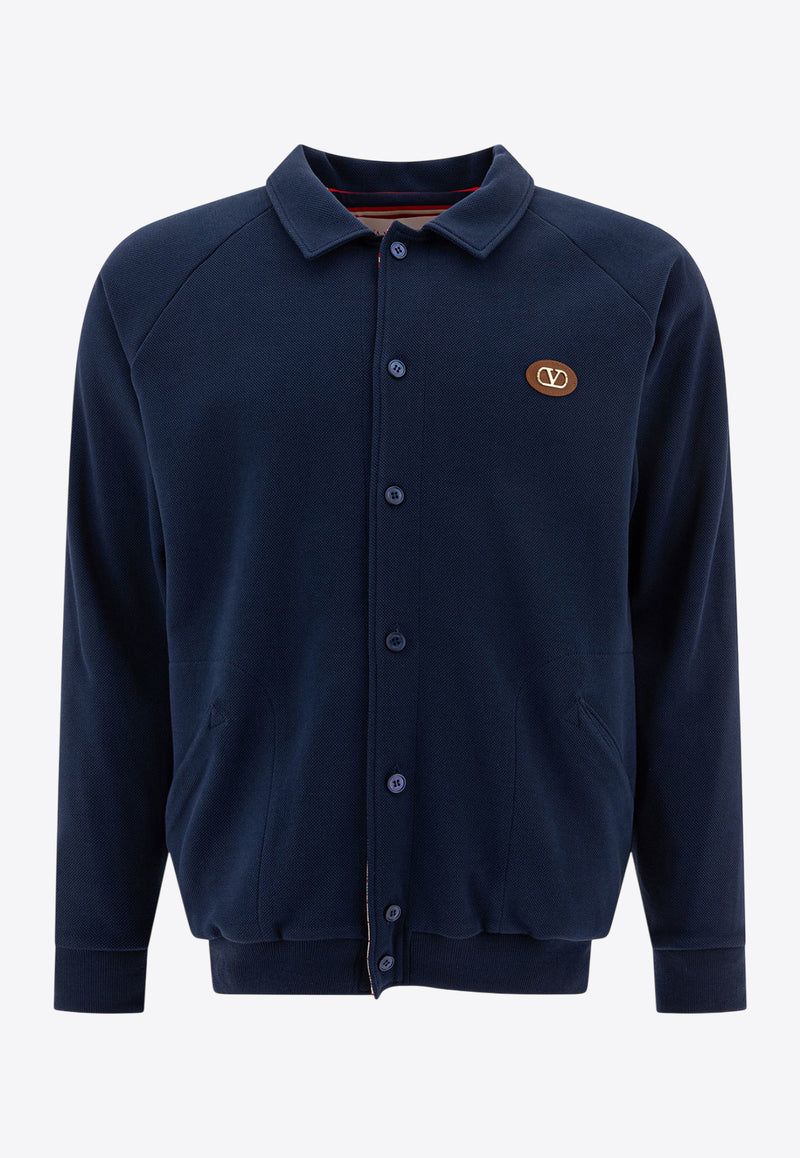 Valentino Logo-Patch Overshirt 6V3MF28SAQCD51_78048