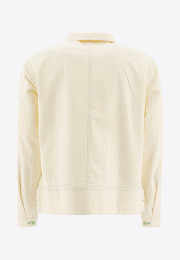 BODE Greenskeeper Knolly Brook Denim Jacket Ivory MRS25JA006IVORY_78131