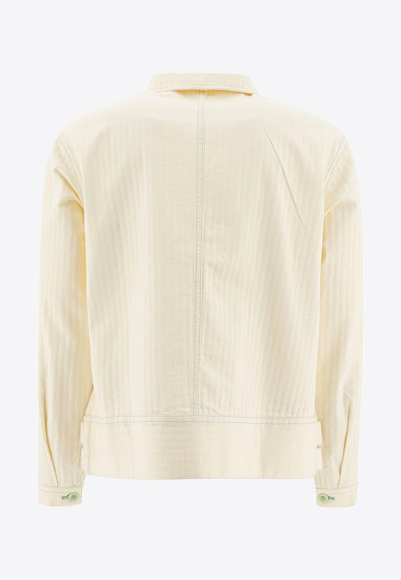 BODE Greenskeeper Knolly Brook Denim Jacket Ivory MRS25JA006IVORY_78131