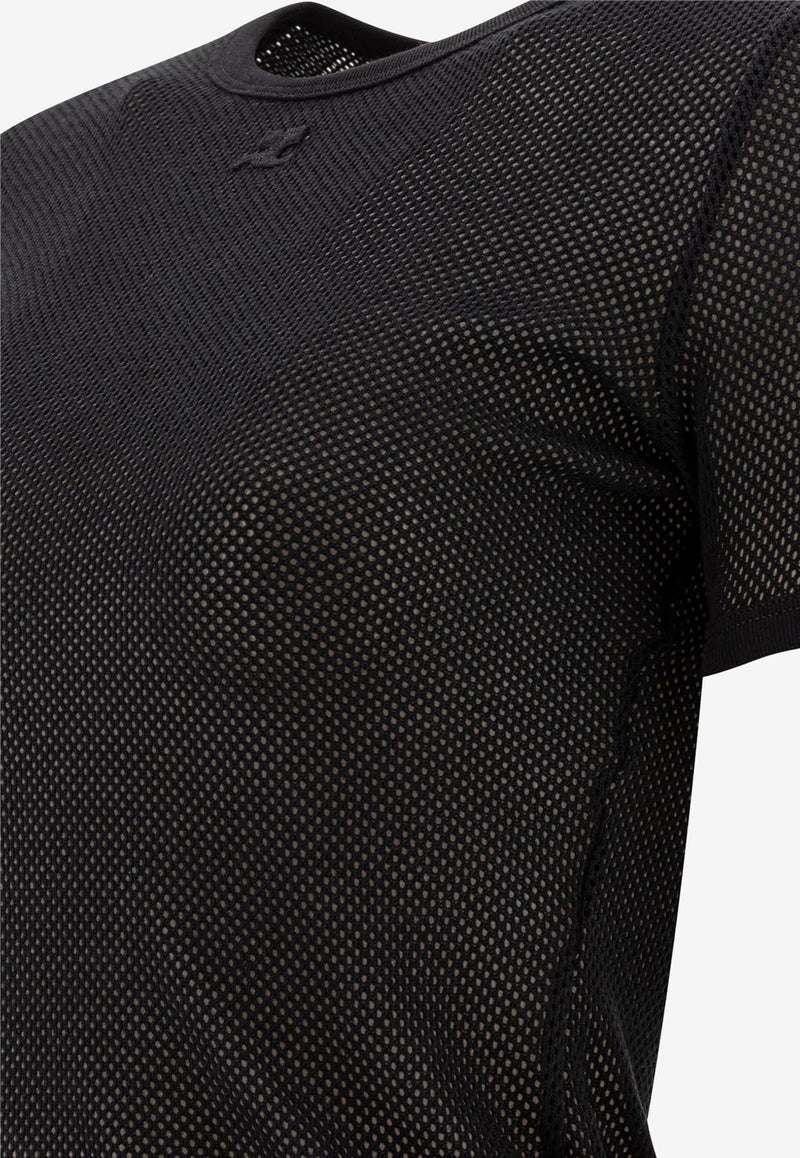 Courrèges Mesh Logo T-shirt Black 125JTS017JS00699999_78111