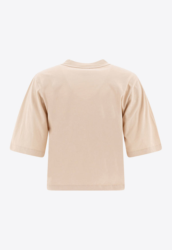 PINKO Adventure Printed T-shirt Beige 104604A2CSC03_78120