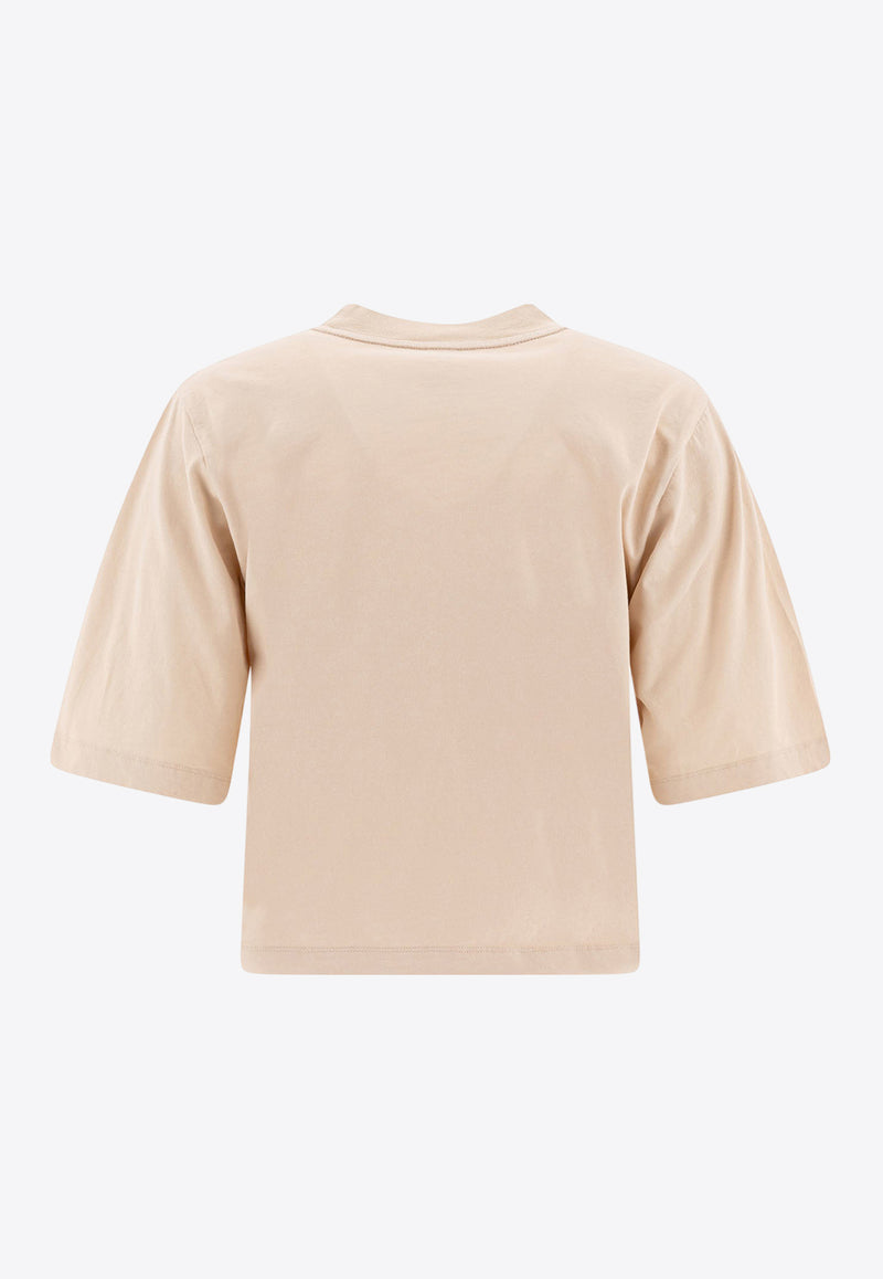 PINKO Adventure Printed T-shirt Beige 104604A2CSC03_78120