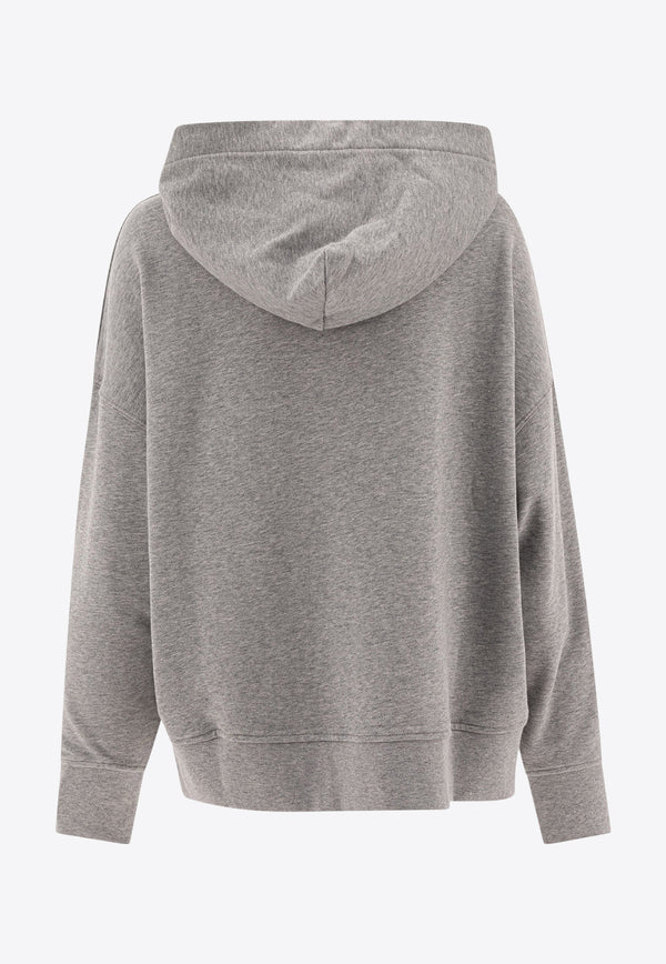 PINKO Logo Embroidered Hooded Sweatshirt Gray 104623A2F9I42_78142