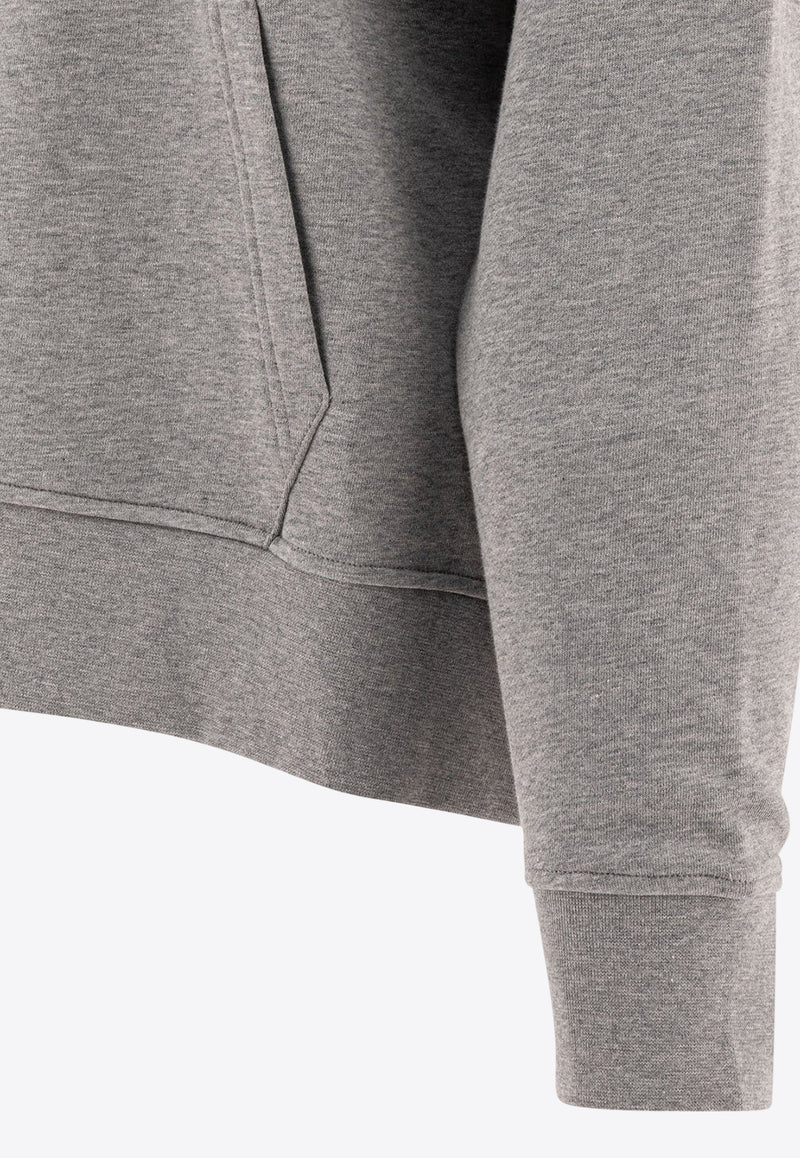 PINKO Logo Embroidered Hooded Sweatshirt Gray 104623A2F9I42_78142