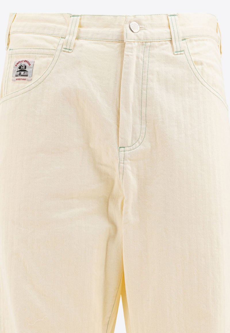 BODE Greenskeeper Knolly Brook Denim Pants Ivory MRS25BT004IVORY_78199